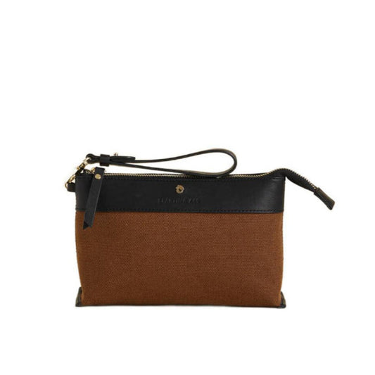 Spartina Sable Polly Wristlet - Toffee/Black