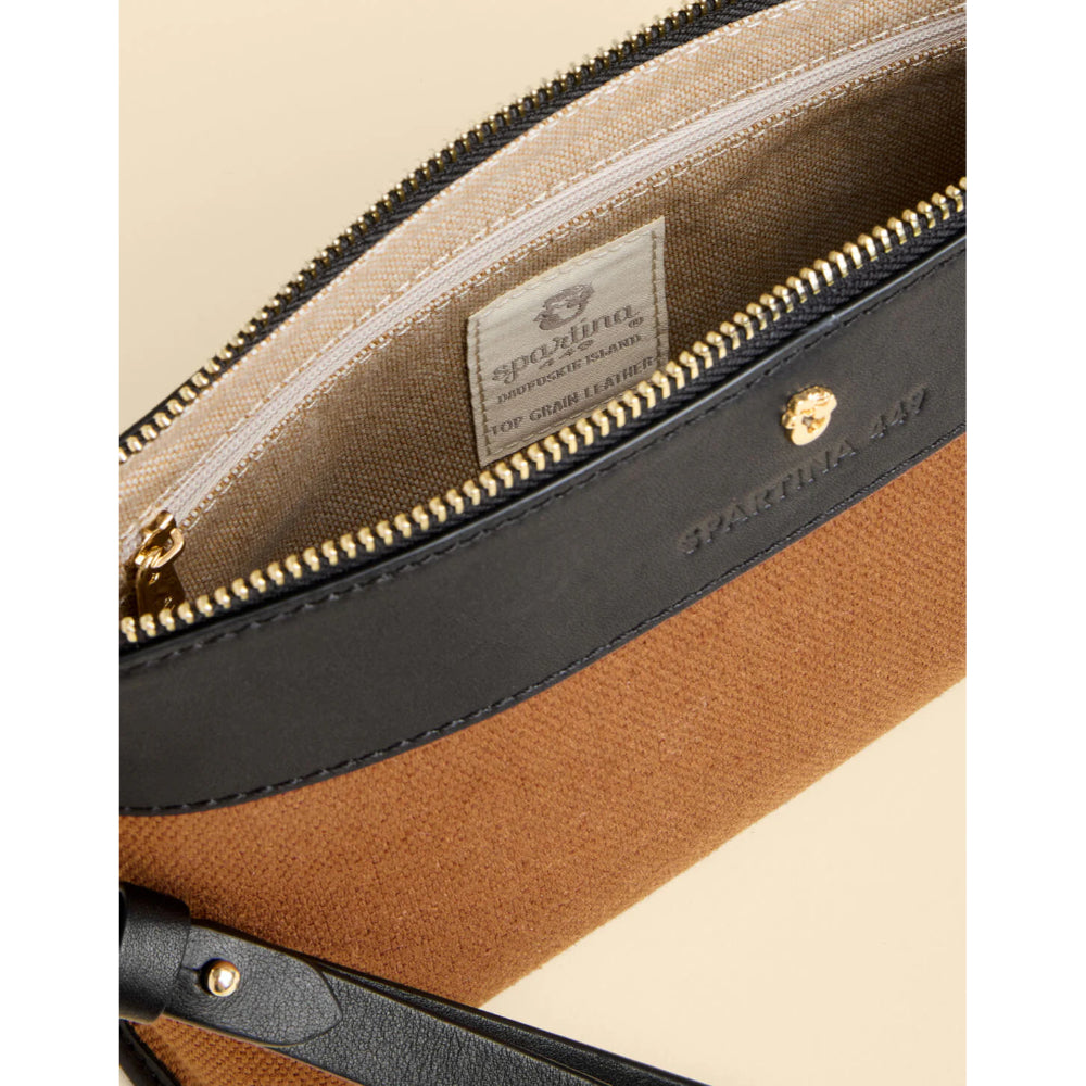 Spartina Sable Polly Wristlet - Toffee/Black