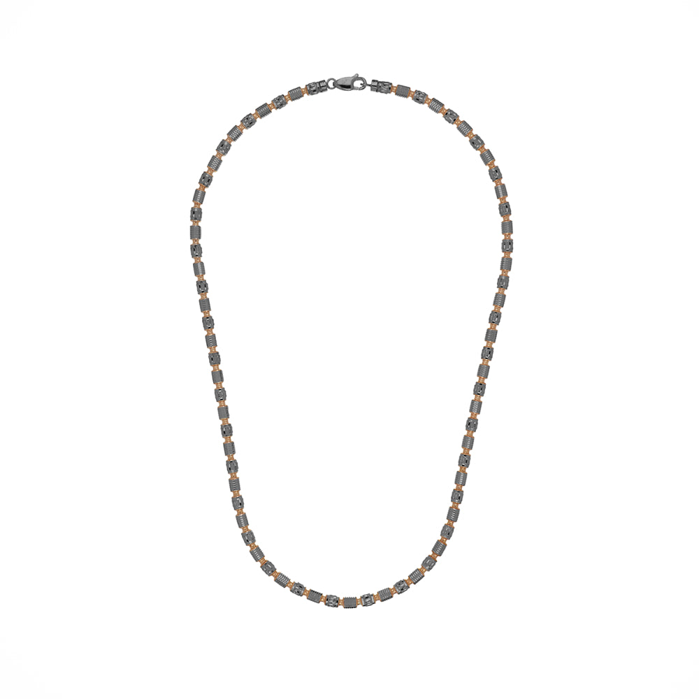 Desmos Two Tone Rose Gold & Gun Metal Necklace 18"