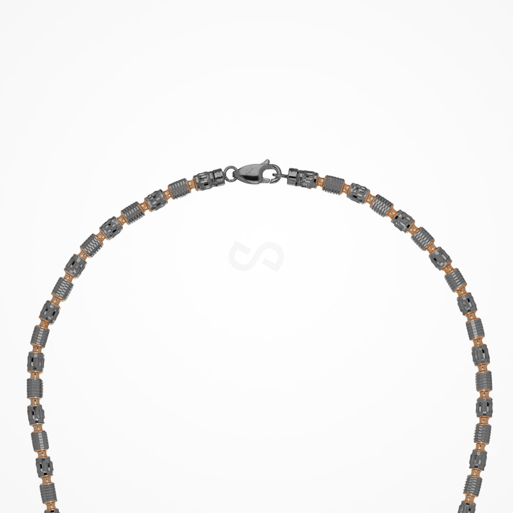 Desmos Two Tone Rose Gold & Gun Metal Necklace 18"