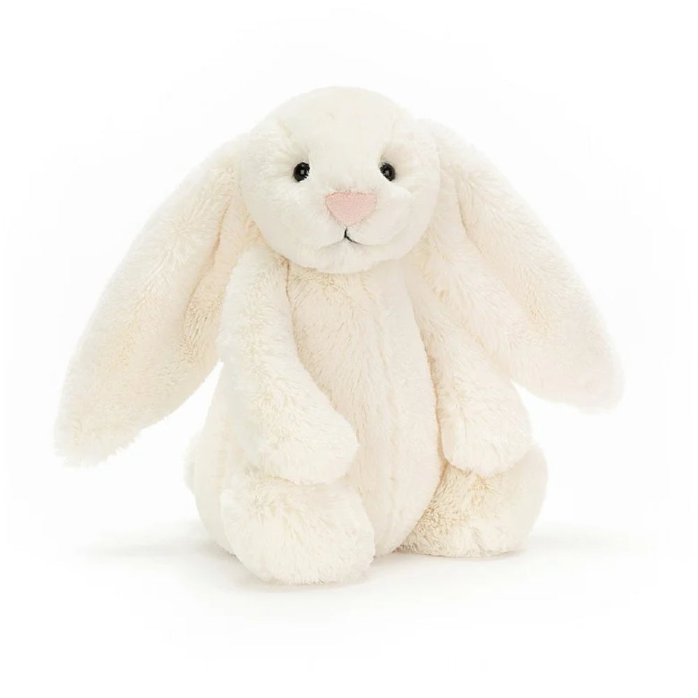 Medium/original size cream-colored plush bunny toy on a white background.