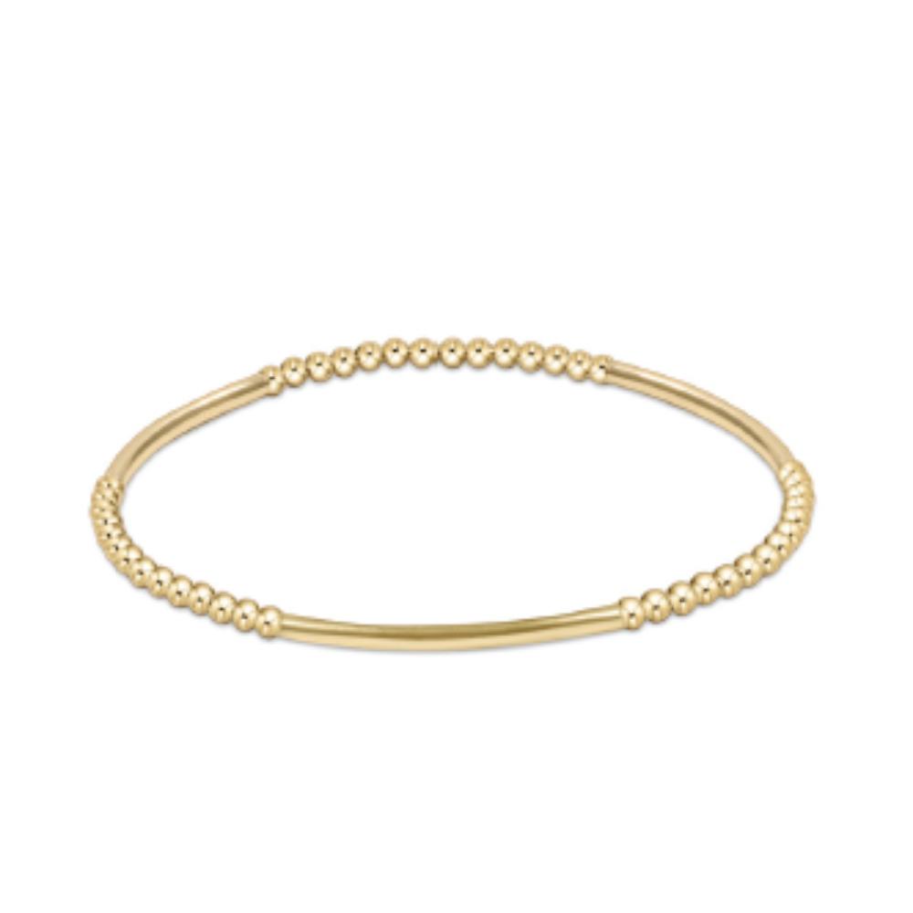 enewton 6.25" Bliss Bar Gold Pattern Bead Bracelet - Gold