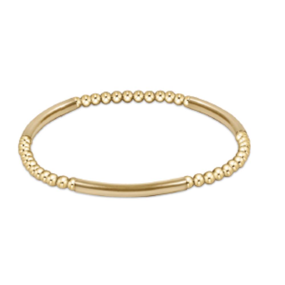 enewton 6.25" Bliss Bar Gold Pattern Bead Bracelet - Gold