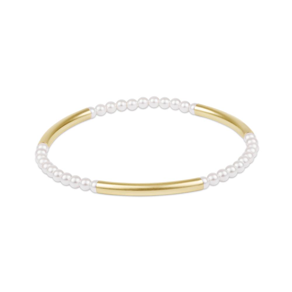 enewton 6.25" Bliss Bar Pattern Pearl 3mm Bracelet