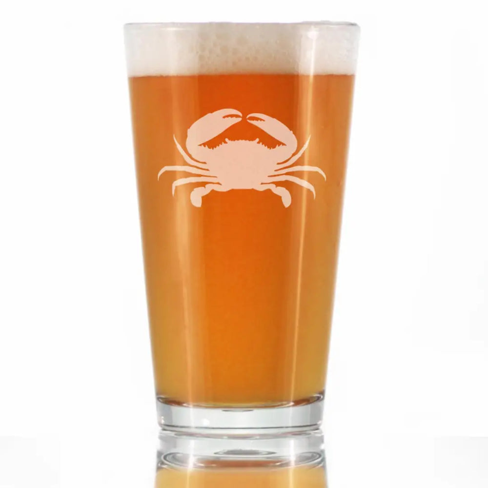 Crab Silhouette Pint Glass For Beer