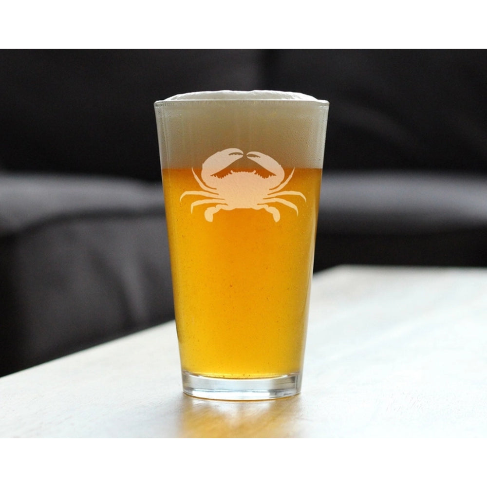 Crab Silhouette Pint Glass For Beer