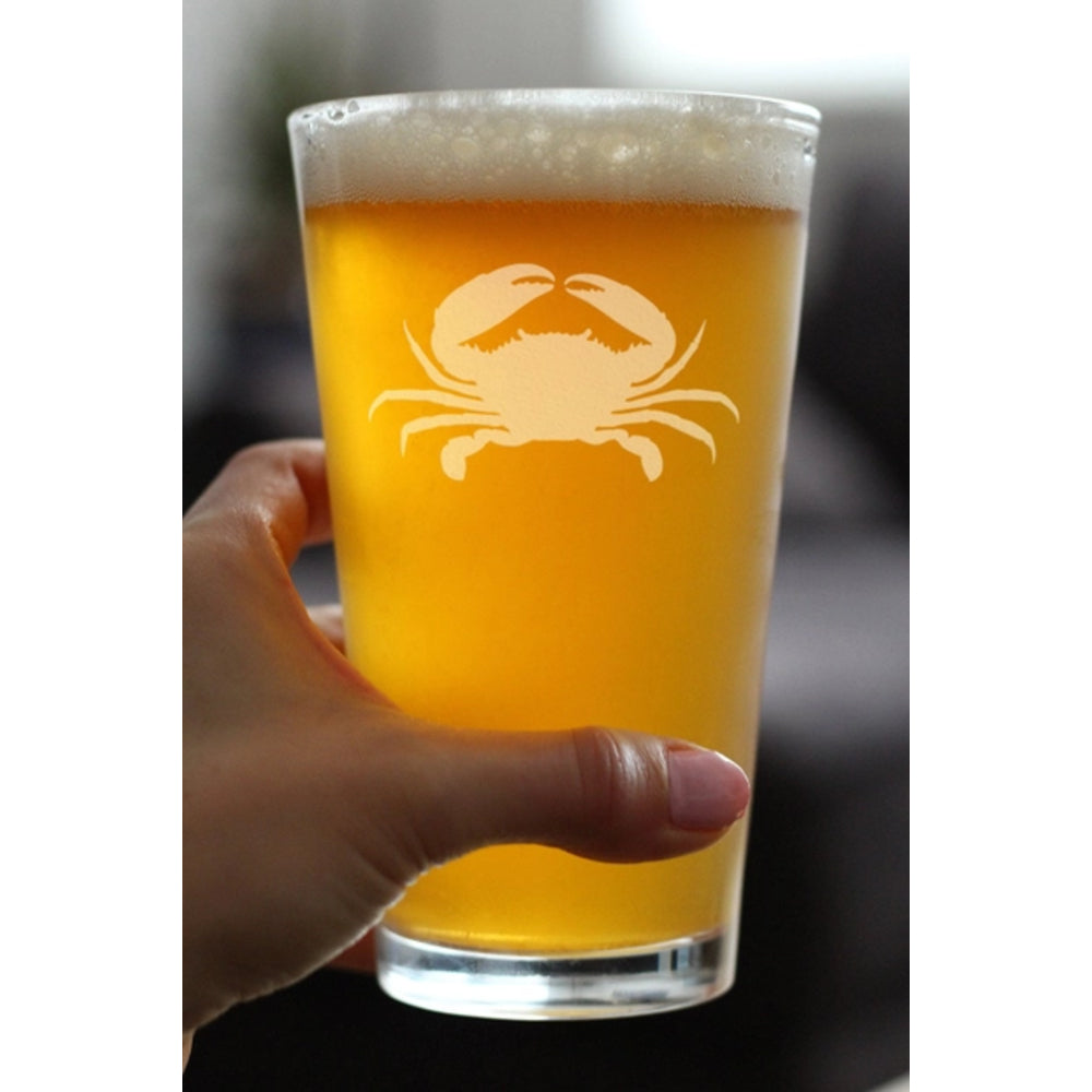 Crab Silhouette Pint Glass For Beer