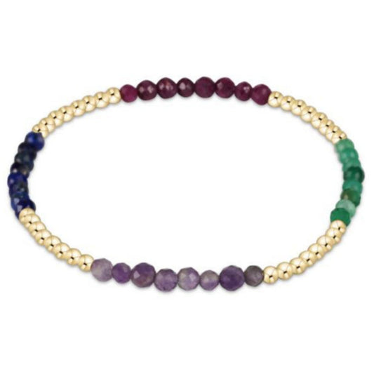 enewton 6.25" Blissful Pattern 2.5mm Bead Gemstone Bracelet - Hot Mess FW