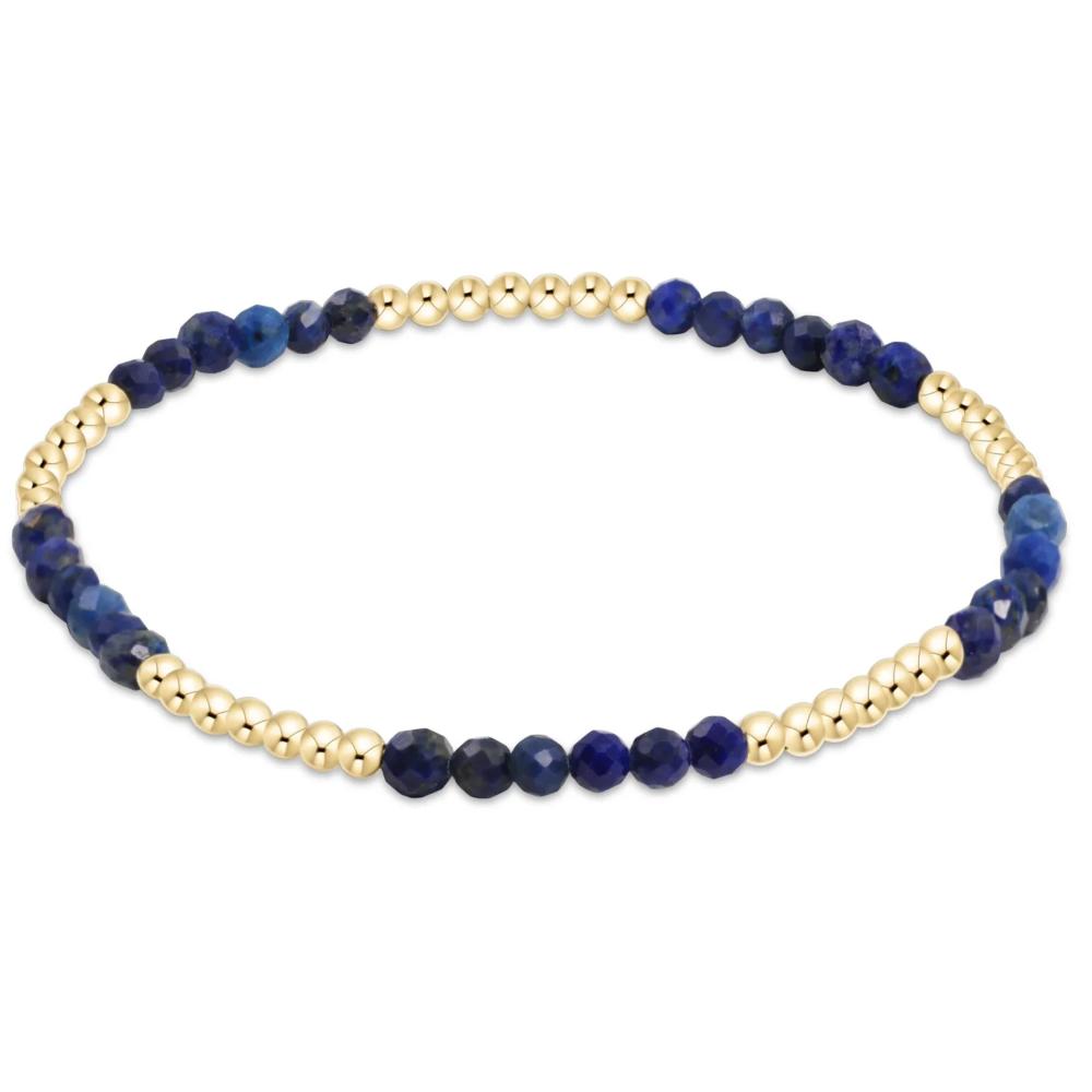 enewton 6.25" Blissful Pattern 2.5mm Bead Gemstone Bracelet - Lapis