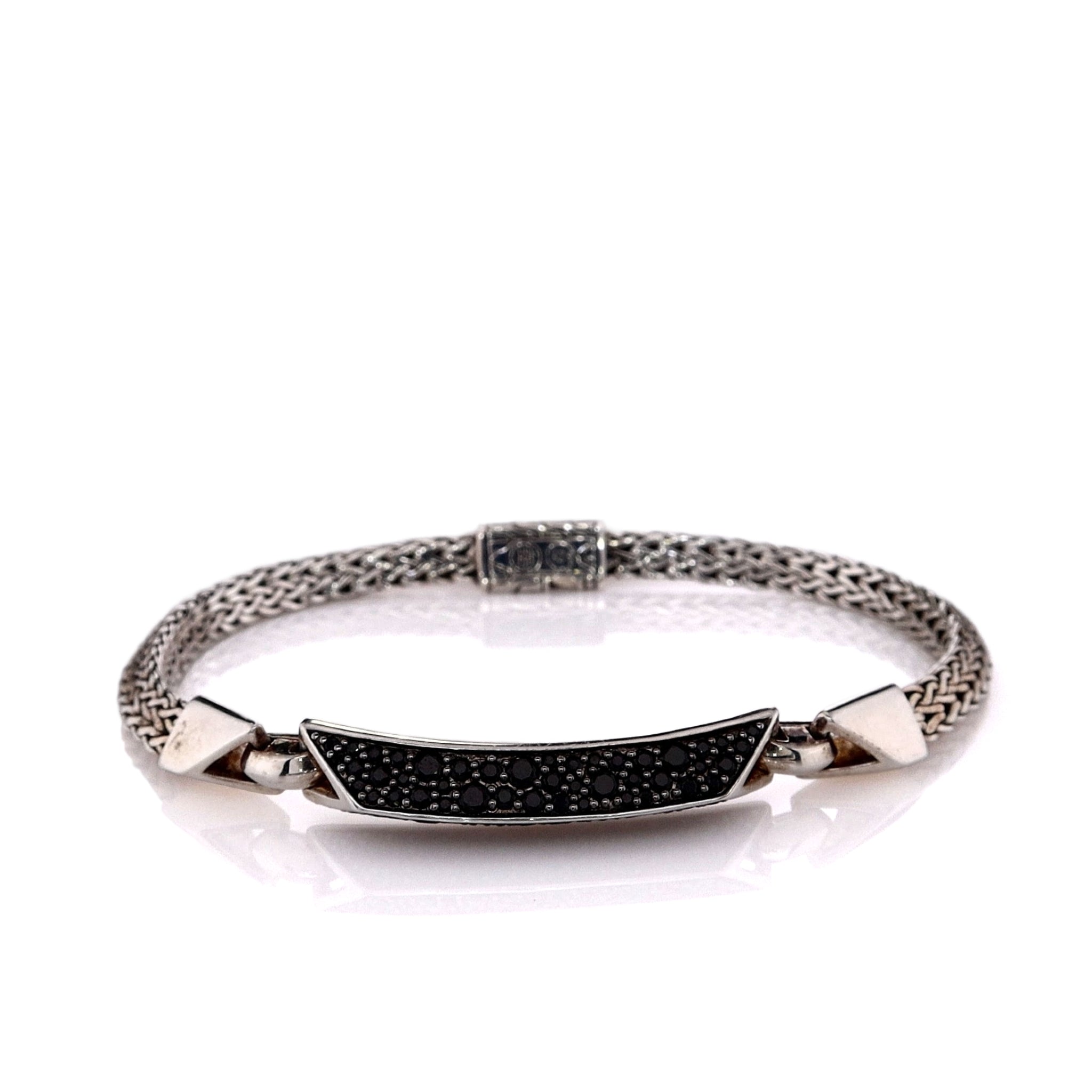 John Hardy Sterling Silver Classic Tiga Black Sapphire and Spinel