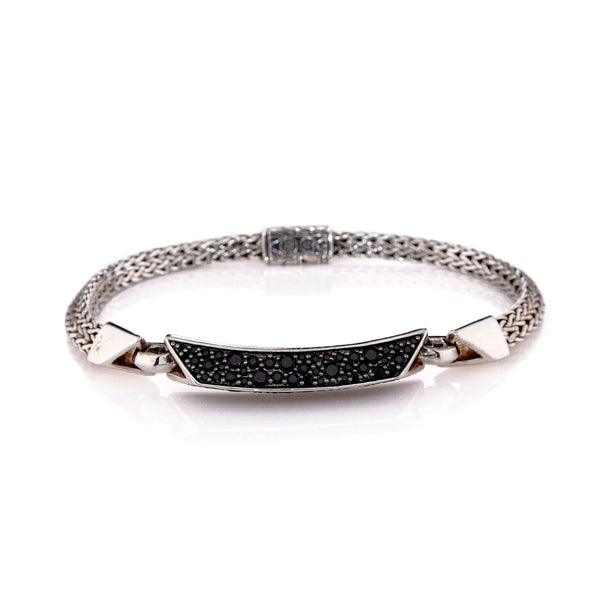 John Hardy Sterling Silver Classic Tiga Black Sapphire and Spinel