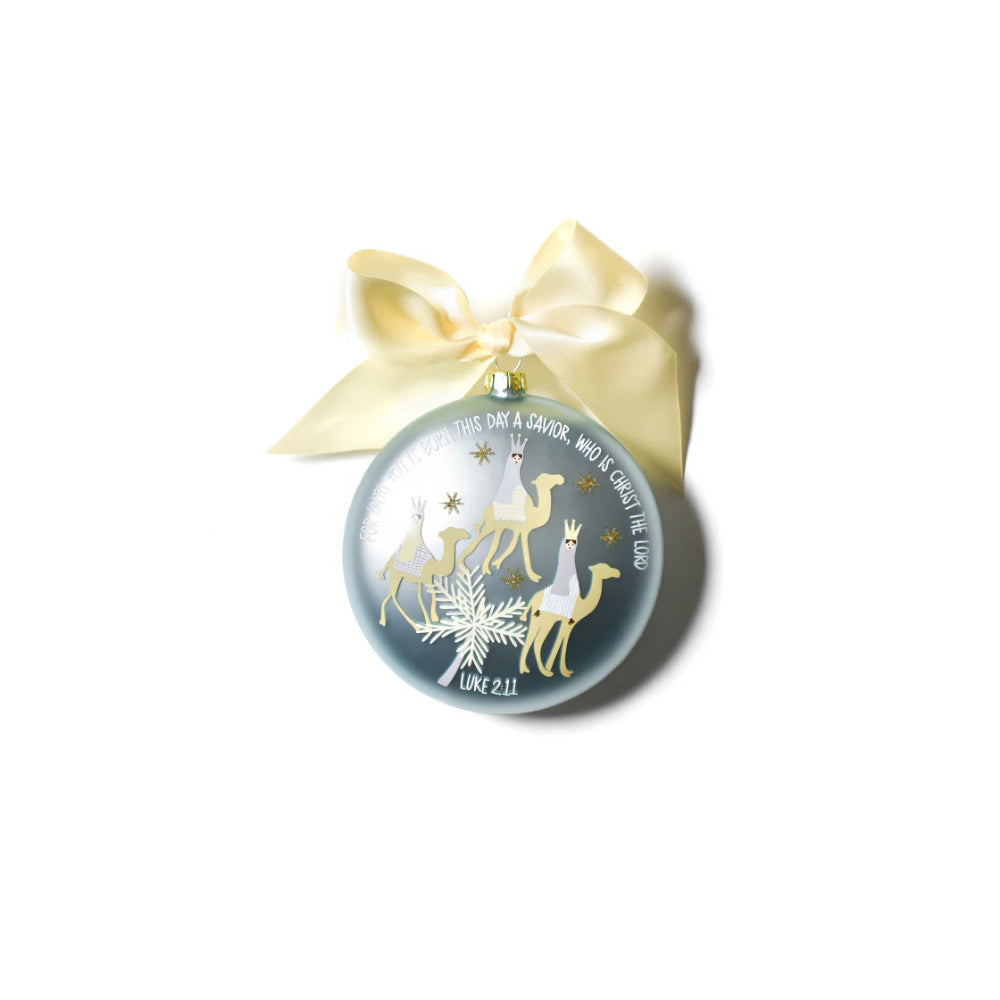 Coton Colors Birth of Christ - Luke 2:11 Glass Ornament