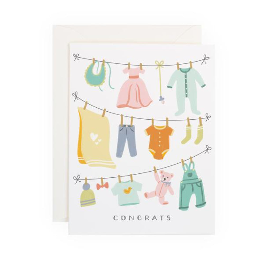 Baby Clothes Blank Greeting Card
