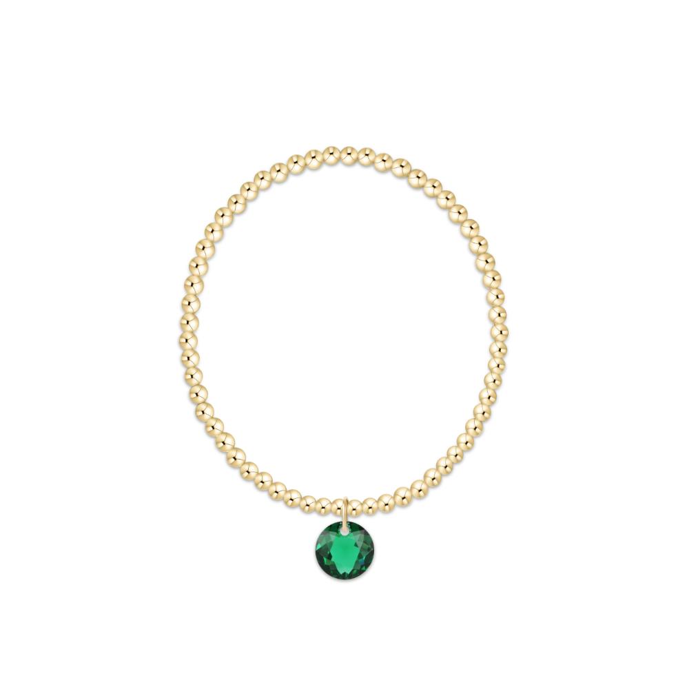 enewton 6.25" Classic Gold 3mm Bracelet - Reflection Charm - 05 - May