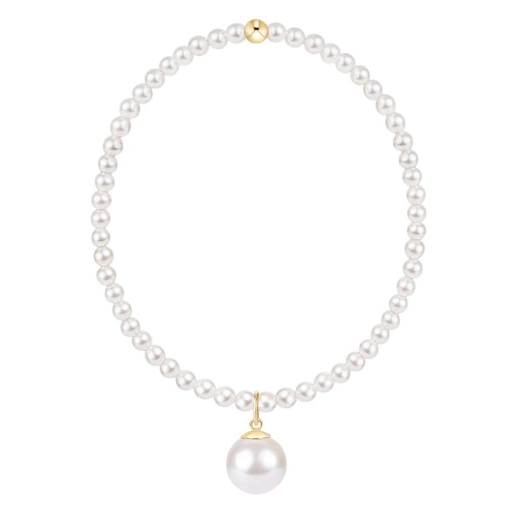 enewton 6.25" Classic Pearl 3mm Bracelet - Classic Pearl 10mm Charm