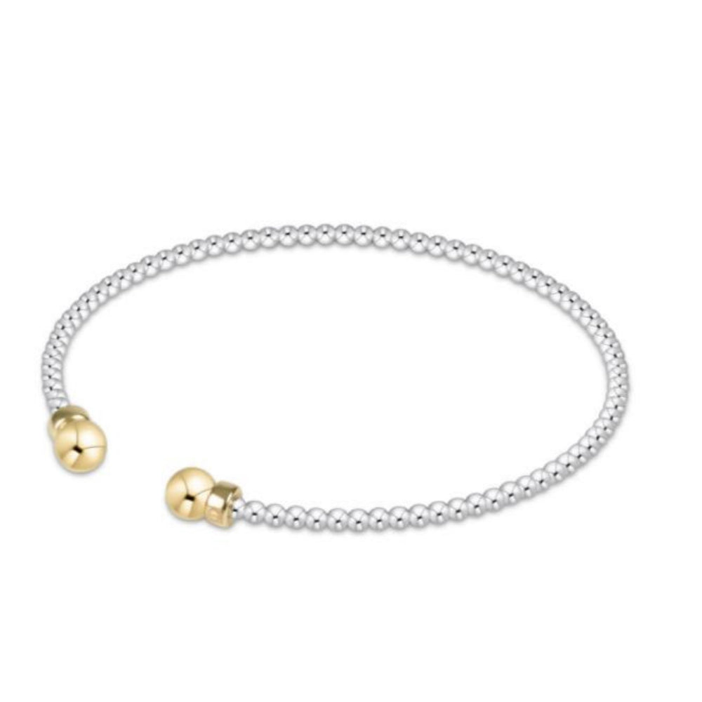 enewton Classic Sterling Mixed Metal 2mm Bead Cuff - Gold