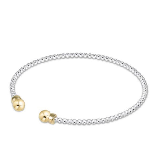 enewton Classic Sterling Mixed Metal 2mm Bead Cuff - Gold