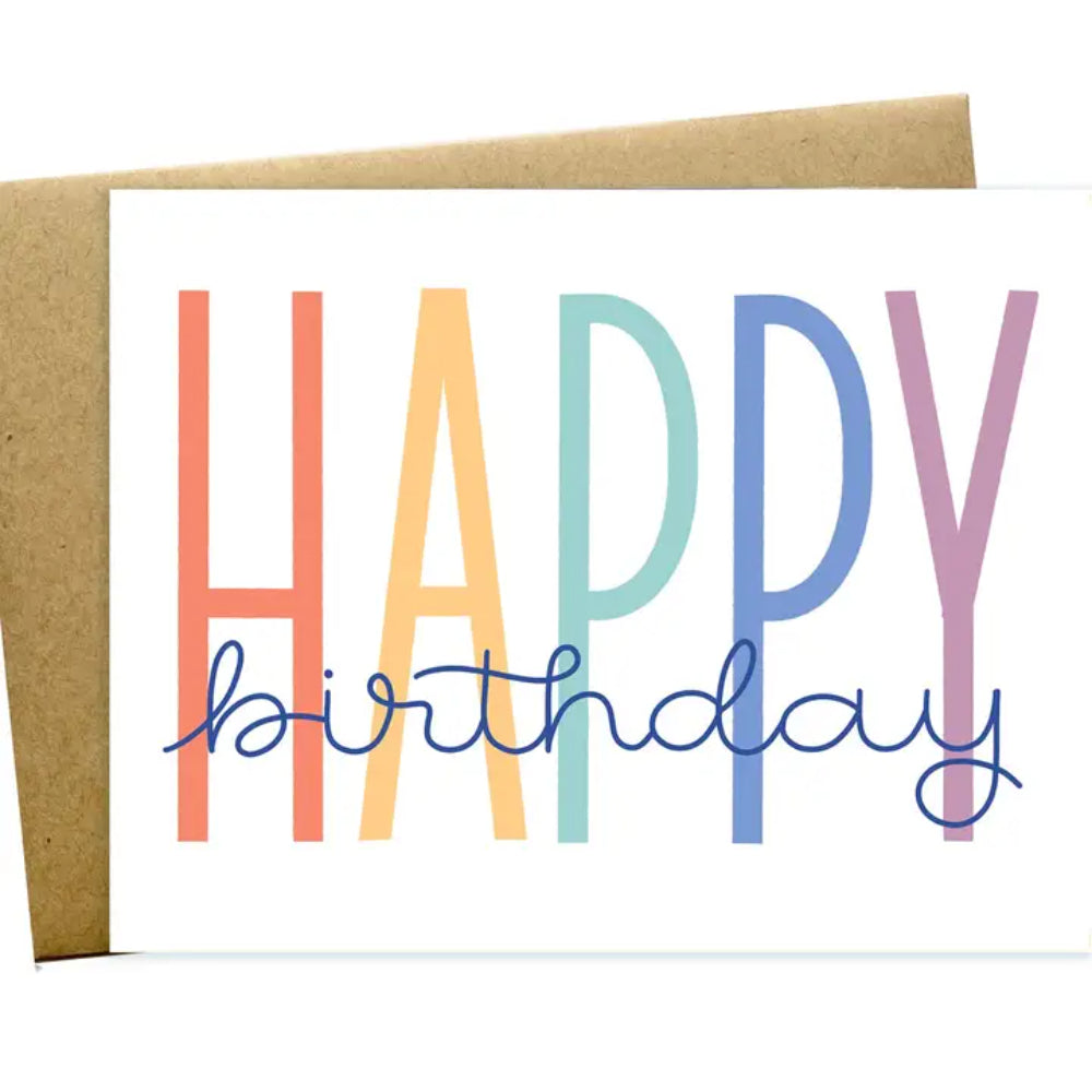 Maggie Moore Studio Big Happy Colorful Birthday Card
