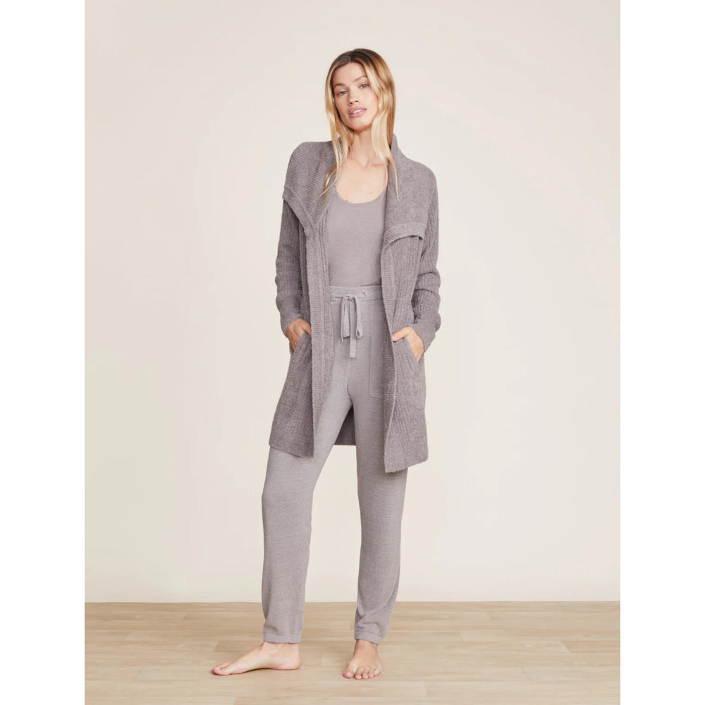Barefoot Dreams CozyChic Lite Ribbed Drape Cardigan in Beach Rock