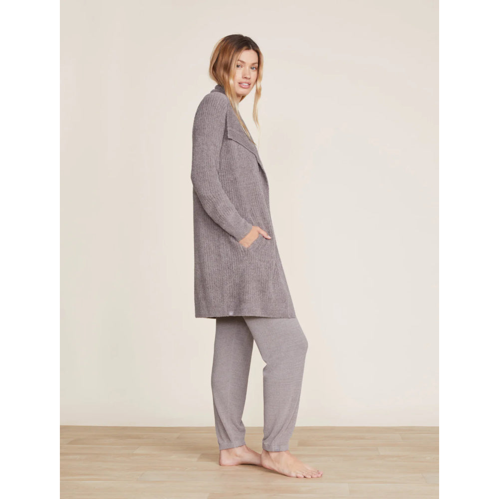 Barefoot Dreams CozyChic Lite Ribbed Drape Cardigan in Beach Rock