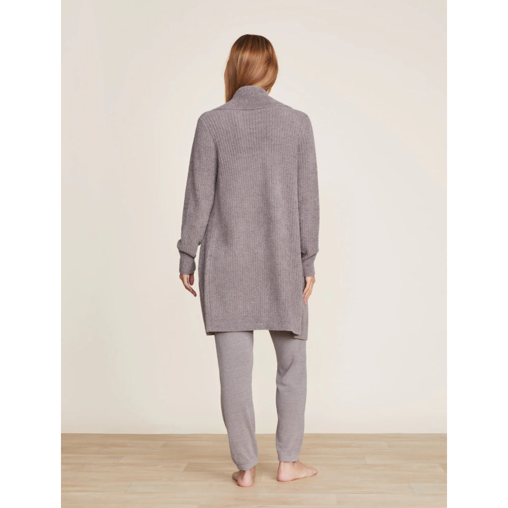 Barefoot Dreams CozyChic Lite Ribbed Drape Cardigan in Beach Rock