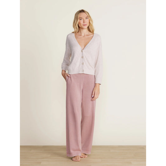 Barefoot Dreams CozyChic Lite® Diamond Pointelle Cardigan - Chai