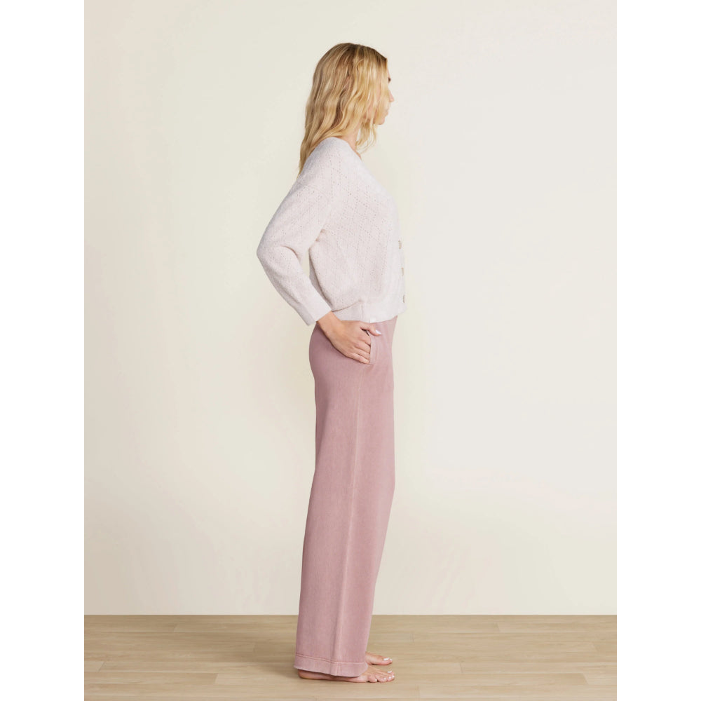 Barefoot Dreams CozyChic Lite® Diamond Pointelle Cardigan - Chai