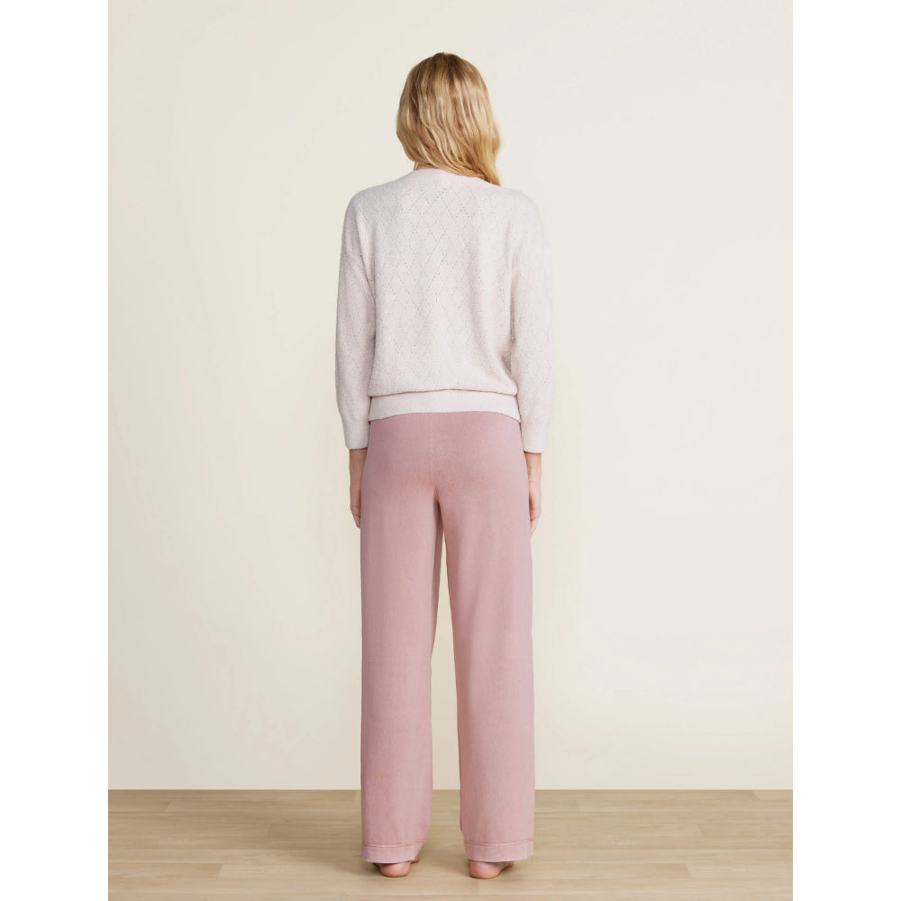 Barefoot Dreams CozyChic Lite® Diamond Pointelle Cardigan - Chai