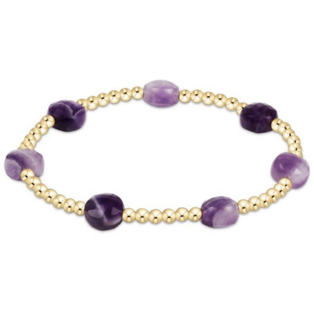 enewton 7.25" extends Admire Gold 3mm Bead Bracelet -Amethyst