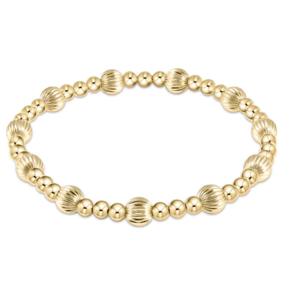 enewton Extends Dignity Sincerity Pattern Gold Bead Bracelet