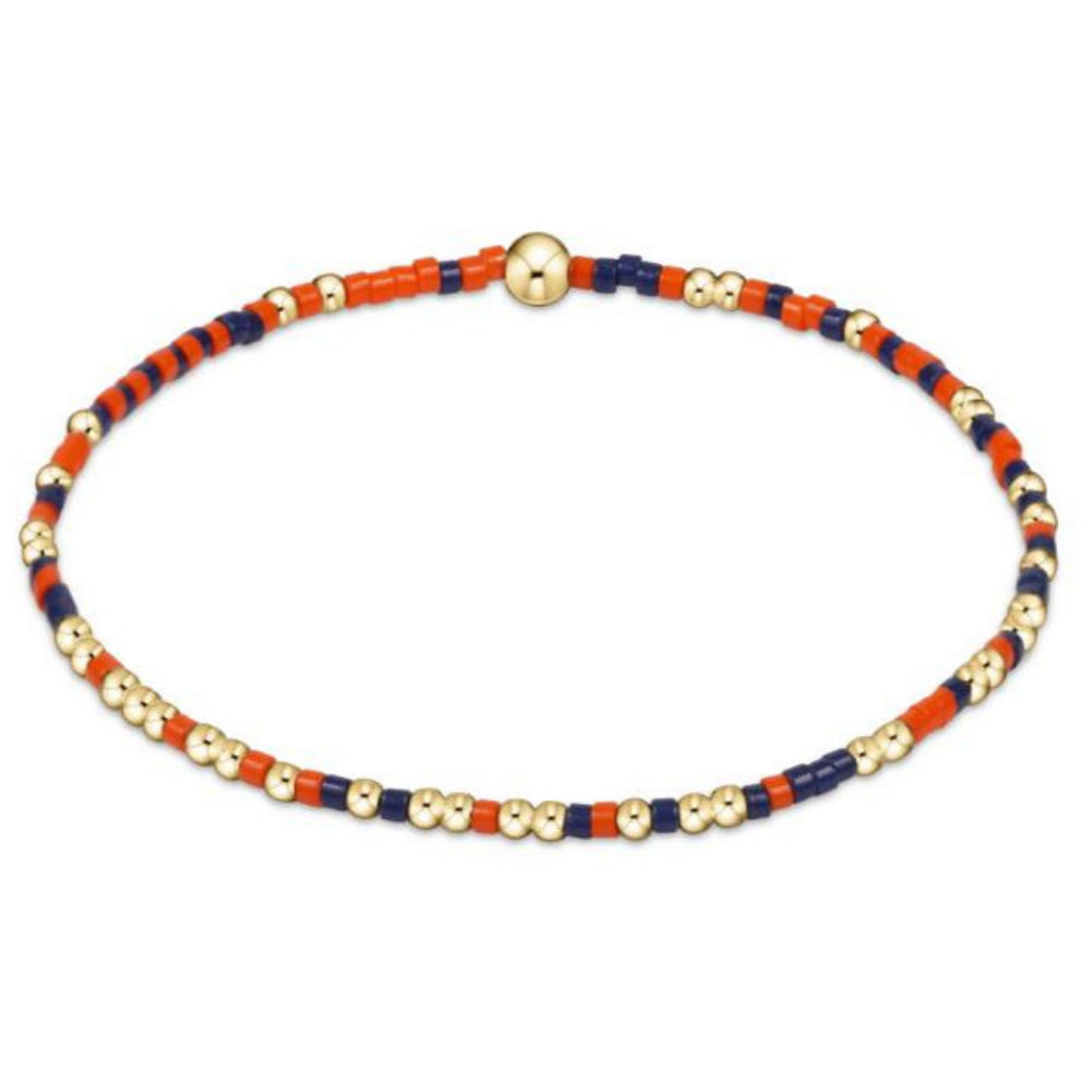 enewton 7.25" extends  Gameday Hope Unwritten Bracelet - Bright Orange Matte Navy