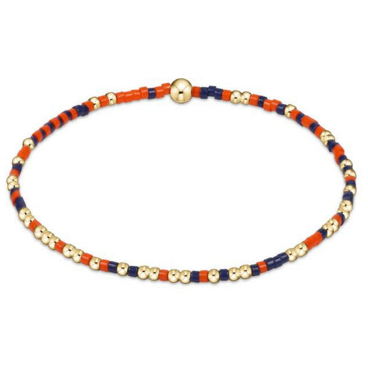 enewton 7.25" extends  Gameday Hope Unwritten Bracelet - Bright Orange Matte Navy