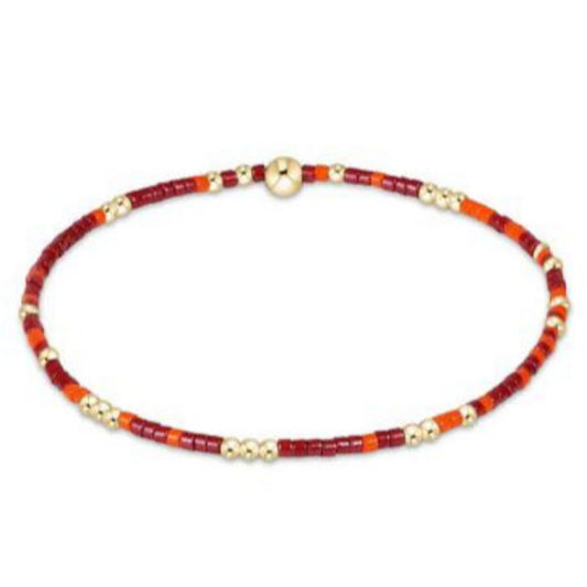 enewton 7.25" extends  Gameday Hope Unwritten Bracelet - Bright Orange-Wine