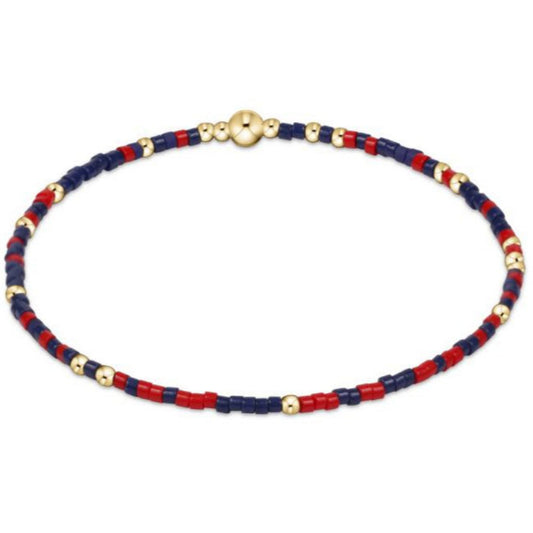 enewton 7.25" extends  Gameday Hope Unwritten Bracelet - Matte Navy Bright Red