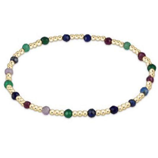 enewton 7.25" Extends - Gemstone Gold Sincerity Pattern 3mm Bead Bracelet - Hot Mess FW25