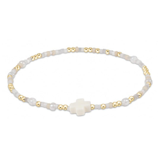 enewton 7.25" Extends - Hope Unwritten Signature Cross Bracelet - Call Me On My Shellphone