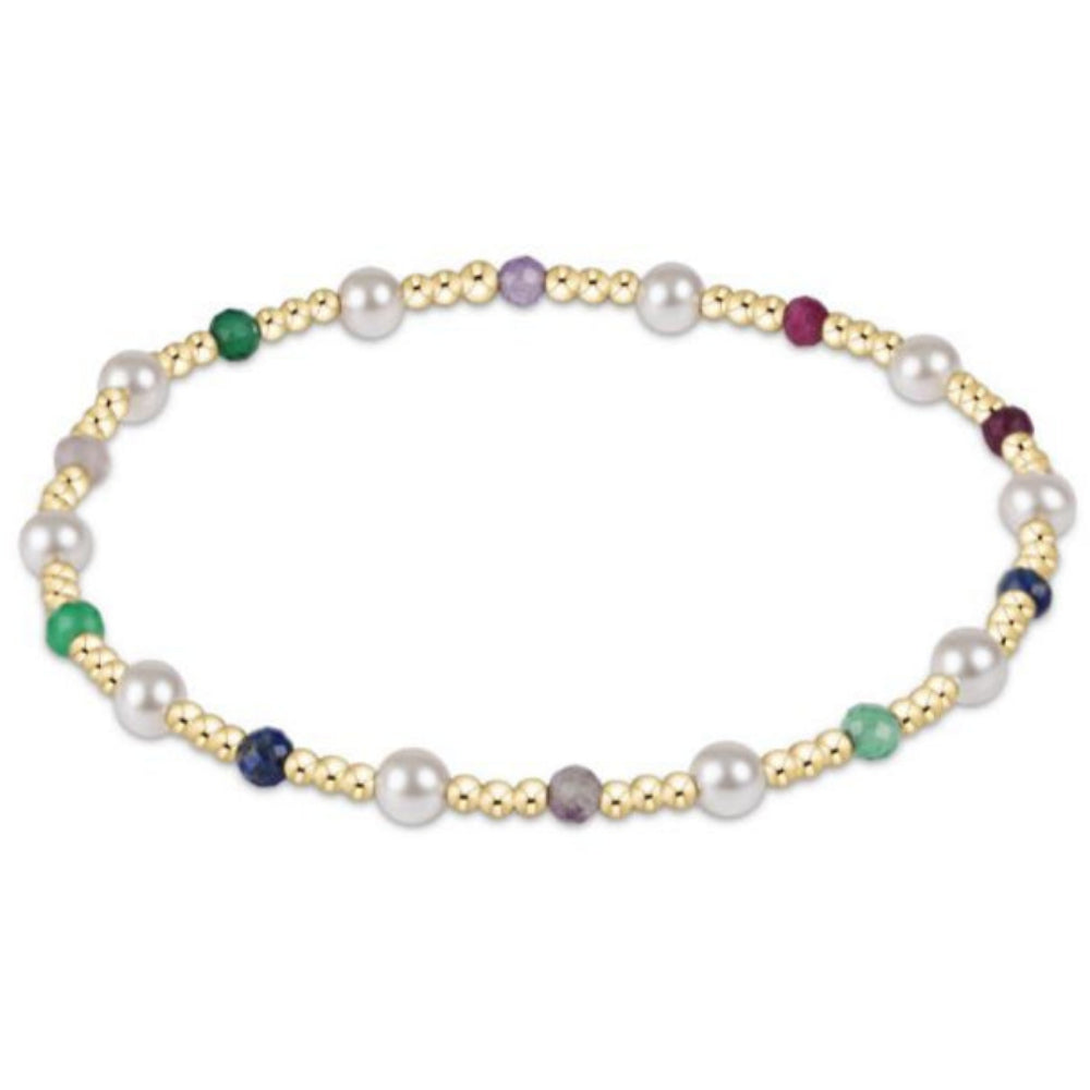 enewton 7.25" Extends - Pearl Sincerity Pattern 4mm Bead Bracelet - Hot Mess FW25