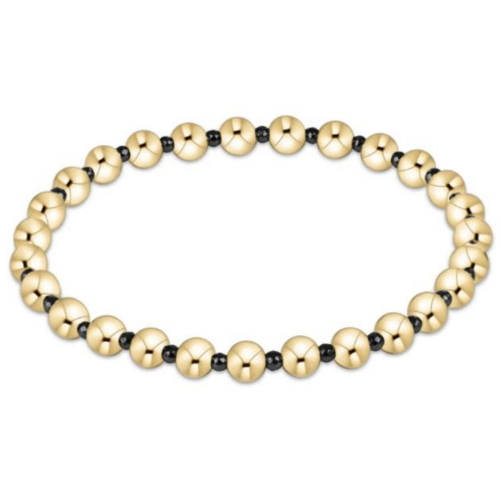 enewton 6.25" Faceted Hematite Grateful Pattern 5mm Bead Bracelet