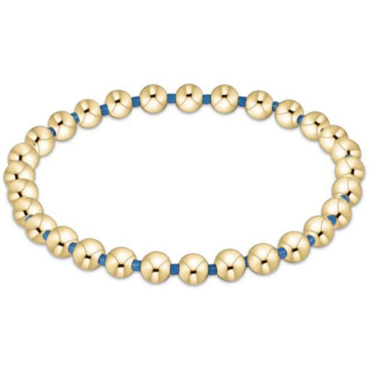 enewton 6.25" Gameday Hope Grateful 5mm Bead Bracelet - Cobalt