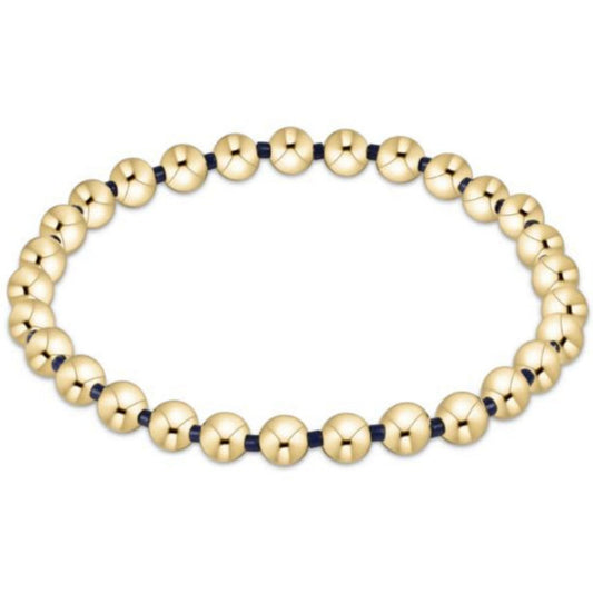 enewton 6.25" Gameday Hope Grateful 5mm Bead Bracelet - Matte Navy