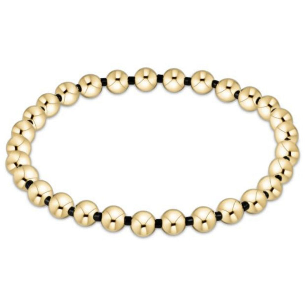 enewton 6.25" Gameday Hope Grateful 5mm Bead Bracelet - Onyx