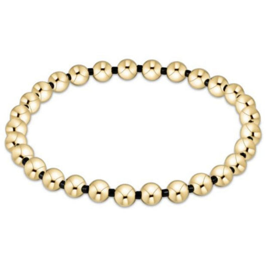 enewton 6.25" Gameday Hope Grateful 5mm Bead Bracelet - Onyx