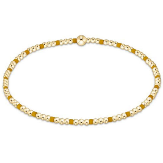 enewton 6.25" Gameday Hope Sincerity Pattern 2mm Bead Bracelet - Golden Yellow