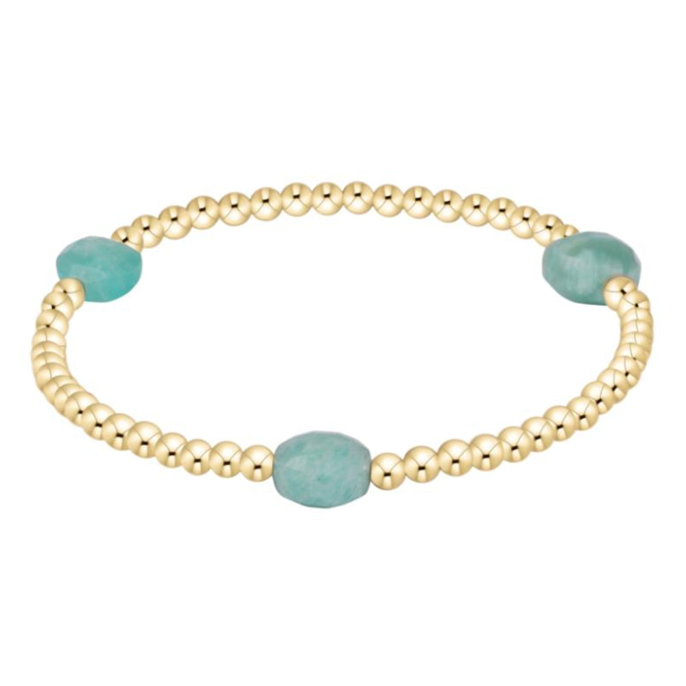 enewton 6.25" Admire Gem 3mm Gold Bracelet- Amazonite