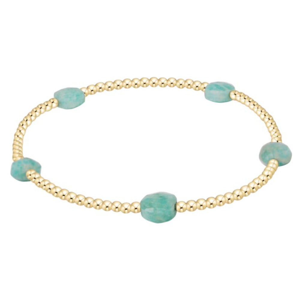 enewton 6.25" Admire Small Gem 2mm Gold Bracelet - Amazonite