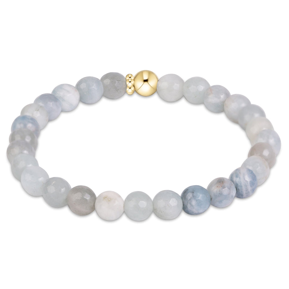enewton 6.25" Classic Gemstone 6mm Bracelet - Aquamarine