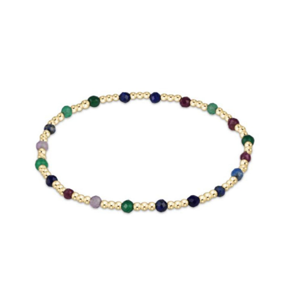 enewton 6.25" Gemstone Gold Sincerity Pattern 3mm Bead Bracelet - Hot Mess FW25
