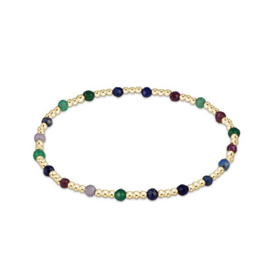enewton 6.25" Gemstone Gold Sincerity Pattern 3mm Bead Bracelet - Hot Mess FW25