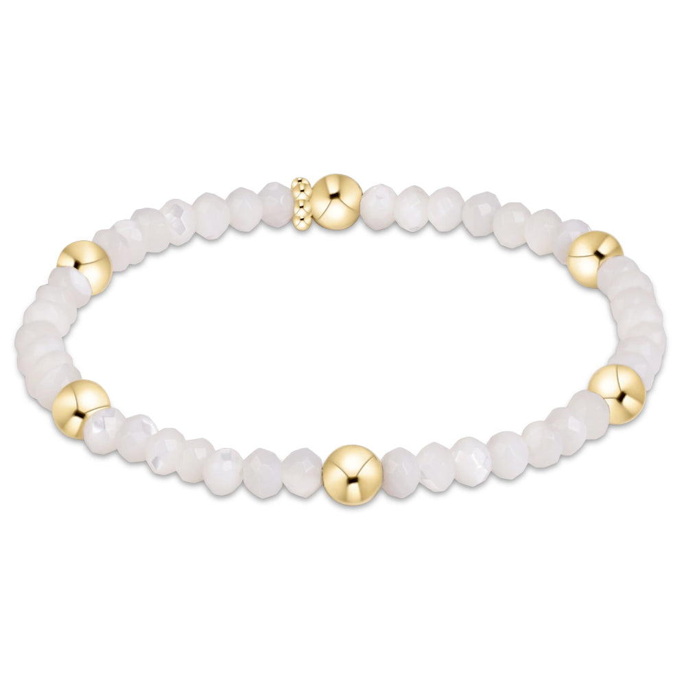enewton 6.25" Presence Gemstone 4mm Bracelet - Mother Of Pearl