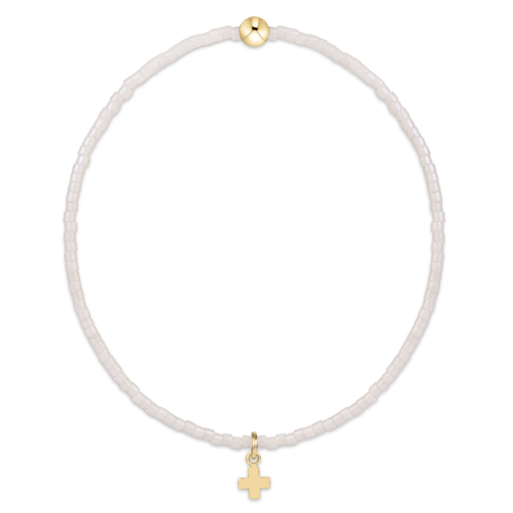 enewton 6.25" Hope Classic Milkshake Bracelet - Signature Cross Small Gold Charm